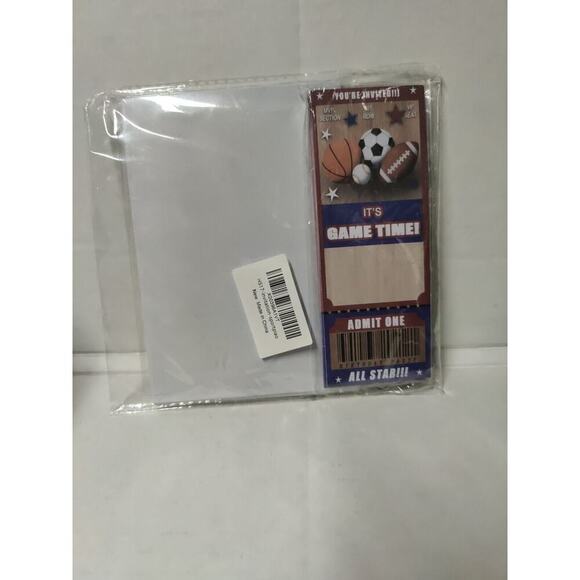 Birthday Cards Sports Ticket Invitation Admit One All Star Ticket Kids Or Adults - Picture 2 of 12